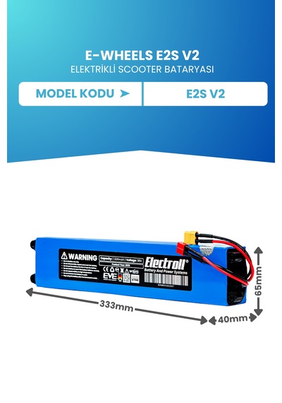 E-wheels E2s V2 Uyumlu Batarya Standart Kapasite 36v 7500mah Pil