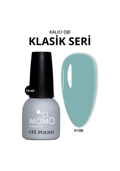 Momo Professional Kalıcı Oje K106 Yeşil Gri 14 Ml