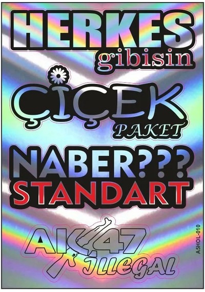 Gogo A5 Hologram Sticker Tek Paket Çoklu Sticker Çiçek Paket