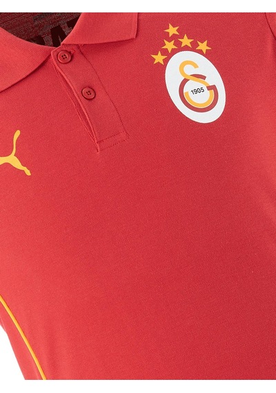 Galatasaray Lisanslı Puma Kırmızı 5 Yıldız Polo T-shirt Kırmızı