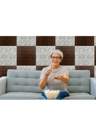Tink 3 Boyutlu Duvar Paneli Kabartmalı Metro Desenli Pvc 41x41 Cm/ 6 Adet /1 M² Diğer