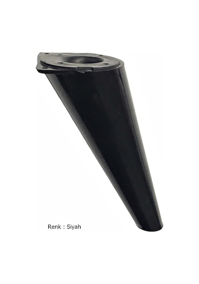 Eymenyapimarket Retro Açılı Konik Plastik Mobilya Ayak Koltuk Ayağı 15 Cm