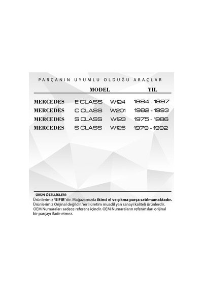 Mercedes W124, W201,w123,w126 İçin Güneşlik Ayağı-mavi