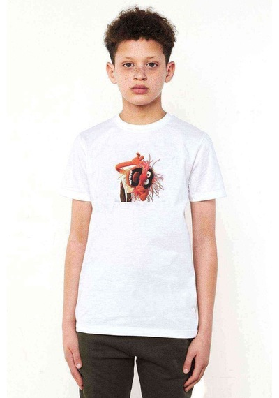 Tshirthane The Muppets Baskılı Unisex Çocuk Beyaz T-Shirt