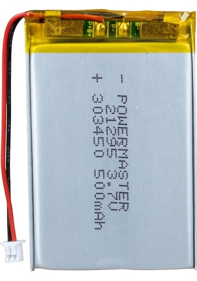 Powermaster 3.7 Volt 500 Mah Lityum Polimer Şarjlı Pil 3x34x50 Mm Akıllı Saat Kulaklık Pili
