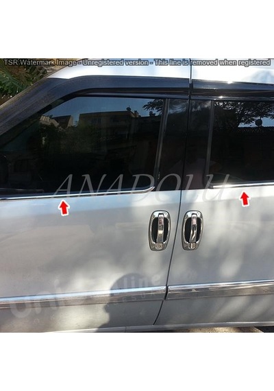 Fiat Doblo Krom Cam Çıtası 4 Parça 2010-2015 Paslanmaz Çelik N11.5785