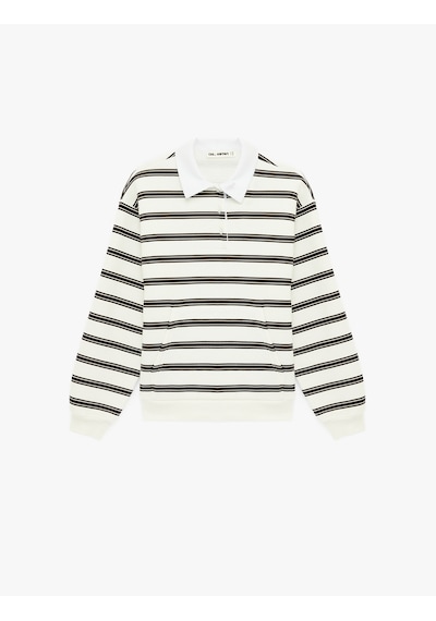Koton Cepli Çizgili Düğmeli Uzun Kollu Polo Yaka Rahat Kalıp Sweatshirt Kahverengi Çizgili 6sal10218ık Kahverengi Koton Cepli Çizgili Düğmeli Uzun Kollu Polo Yaka Rahat Kalıp Sweatshirt Kahverengi Çizgili 6sal10218ık Kahverengi