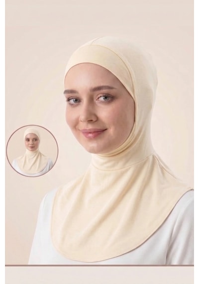 Penye Boyunluk Bone Terletmez Kaşındırmaz Yumuşak Likralı Ninja Bone Krem