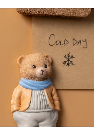 Madame Coco Paddington Bear Magnet - Somon/mavi - 4x8 Cm 8684427186992 Çok Renkli