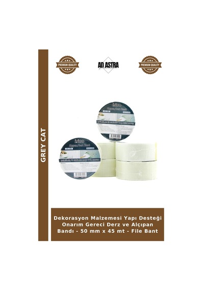 Dekorasyon Malzemesi Yapı Desteği Onarım Gereci Derz Ve Alçıpan Bandı - 50 Mm X 45 Mt - File Bant