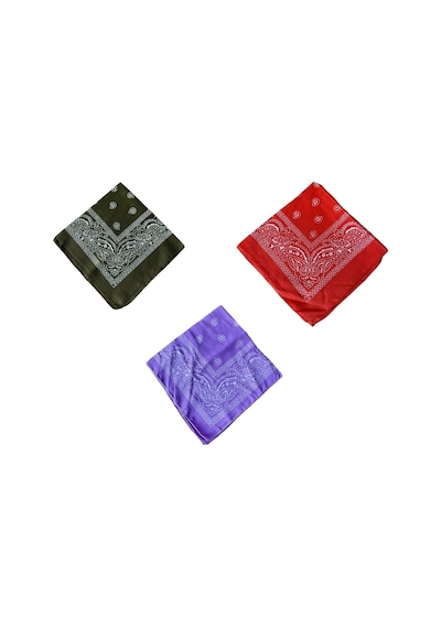 Pamuklu Klasik Desen Unisex 3lü Bandana Seti Renkli Bandana Etnik Desenli A Kalite Bandana Açık Yeşil
