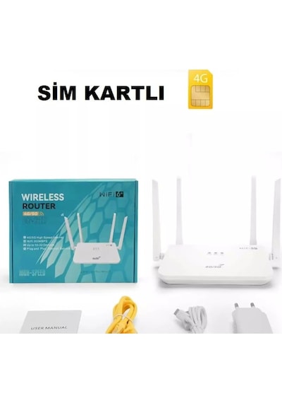 Pars Prs-cp14g 4g Kablosuz Yönlendirici Wifi 6+ 300 Mbps 4g Sim Kartlı