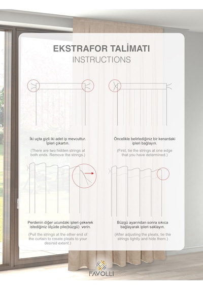 Br Favolli Kadife Dokulu Sahra Beji Ada Fon Perde Ekstrafor Büzgülü Dream Series Sahra Beji