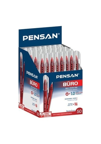 Büro Tükenmez Kalem Kırmızı 50 Li