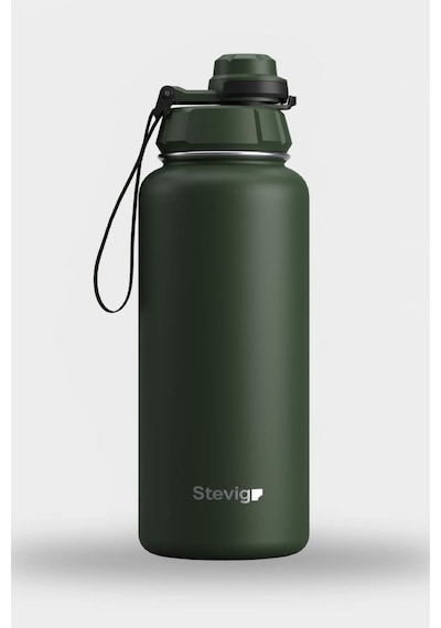 Stevig 1 Hand Leak-proof Sızdırmaz Çelik Termos 1000 Ml Green St-215