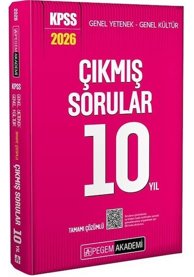 Pegem 2026 Kpss Genel Yetenek Genel Kültür Son 10 Yıl Çıkmış Sorular Çözümlü Pegem Akademi Yayınları