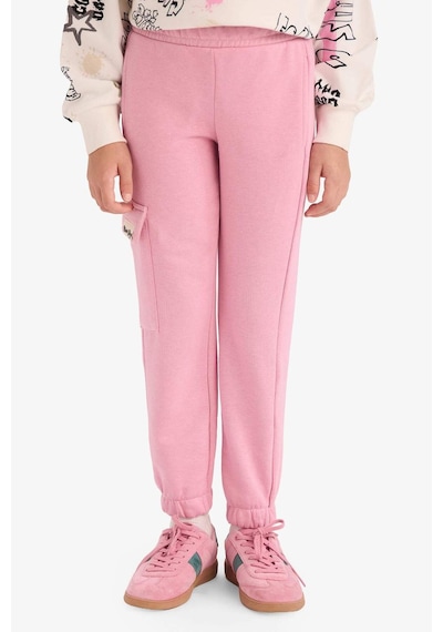 DeFacto Kız Çocuk Kargo Cepli Beli Paçası Lastikli Jogger Eşofman Altı D2872A824WNPN445 Pembe