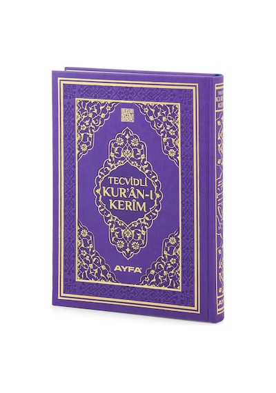Tecvidli Kuranı Kerim - Termo Deri - Orta Boy - Mor Renkli - Ayfa Yayınevi - Bilgisayar Hatlı