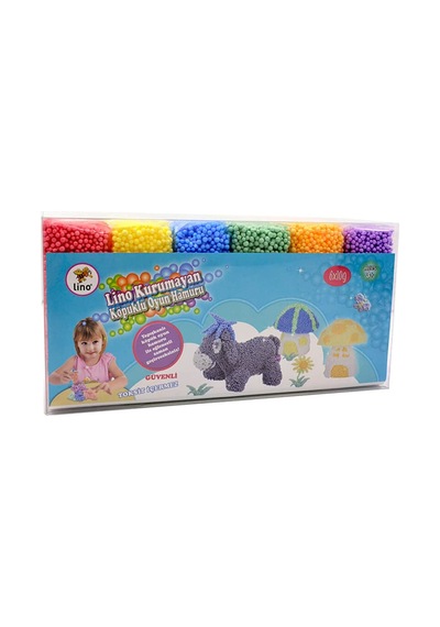 Lino Kurumayan Köpüklü Oyun Hamuru, 10 Gr, 6'lı Pvc Kt. Standart