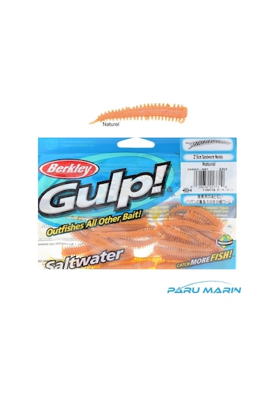 Berkley Gulp Lrf Silikon Kurt Yem 5 Cm. Natural