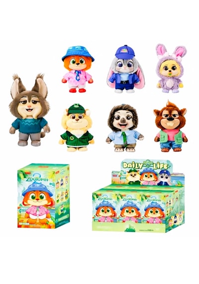 MİNİSO Zootopia 2 Zootropolis Peluş Anahtarlık Figür Kutu Oyuncak Blind Box Çok Renkli