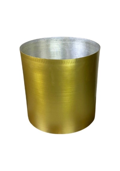Cihan Çiçekçilik Gold Galvaniz Saksı 30x30 Paslanmaz Gold