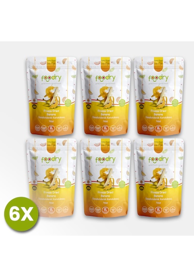 Freeze-dry Muz Freeze Dried Banana Dondurularak Kurutulmuş Meyve Kurusu 17gx6 17 G