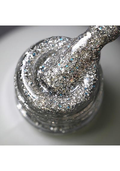 Momo Professional Glitter Kalıcı Oje G001 Yoğun Gümüş Simli 14 Ml