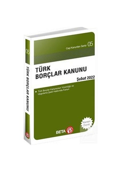 Türk Borçlar Kanunu / Cep Kanunları 05 / Av. Celal Ülgen