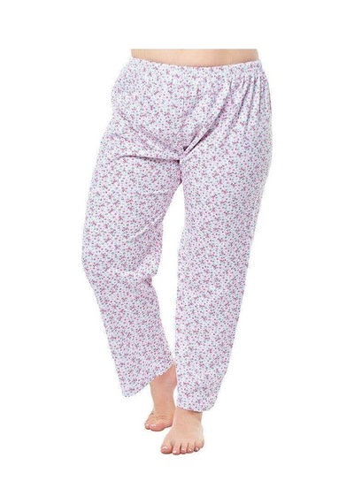 Kapbirtane Kadın Uzun Tek Alt Pijama Çiçek Desenli Jumbo Boy 3- Kapbirtane Kadın Uzun Tek Alt Pijama Çiçek Desenli Jumbo Boy 3-