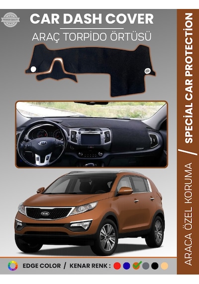 Kia Sportage 2010-2016 Torpido Örtüsü Ön Panel Halı Torpido Koruma Tam Uyum Araca Özel Kaymaz - 300 Stiloto