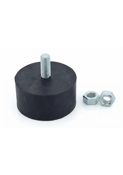 M16 X 100 Mm Kauçuk Titreşim Takozu, Sarsıntı Engelleyici Sönümleyici Ayak 2 Adet Somun