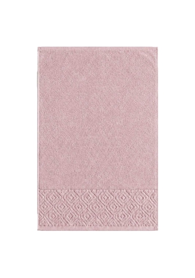 El Yüz Havlusu 50x90 Cm %100 Pamuk Kısmi Kadife Quadro Pembe Diğer
