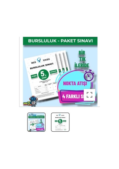 Mavitikli Crf Akademi 5.sınıf Pybs- Iokbs Bursluluk Sınavı 4'lü Paket Deneme