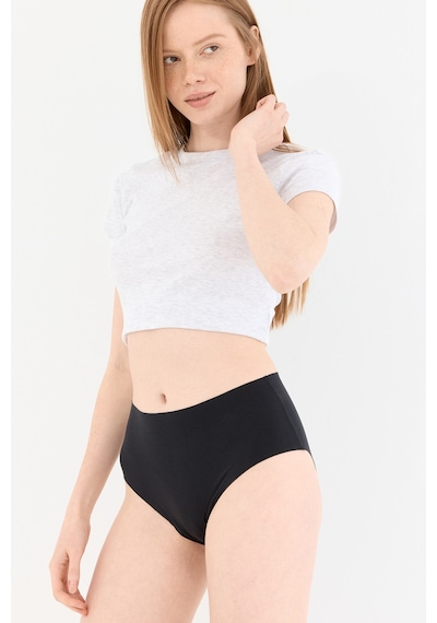 Naphor Shade Dikişsiz Yüksek Bel Slip Külot Siyah Siyah