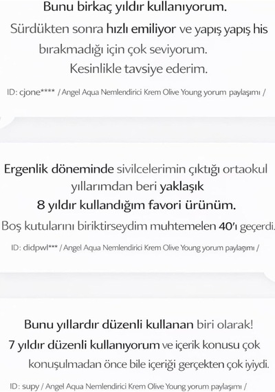 Angel Aqua Moisture Cream Nemlendirici Krem Hyaluronik Asit Panthenol Cica 150 Ml