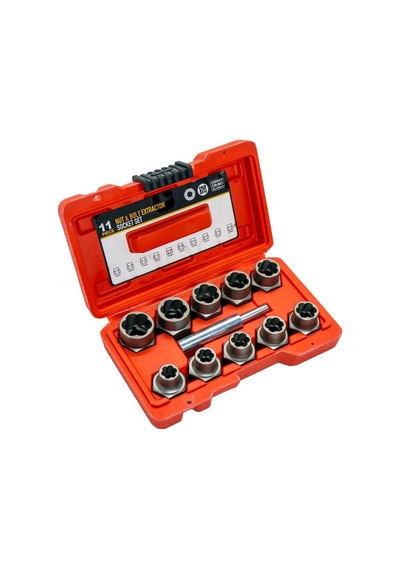 6124 Hasarlı Civata Ve Somun Sökme 1/2" Lokma Takımı 11 Parça