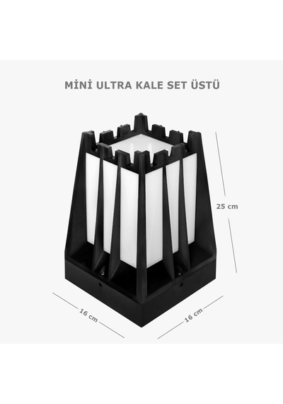 Lexroo Bahçe Yol Aydınlatma Mini Ultra Kale Set Üstü Zita Bahçe Aydınlatma Armatürü Dış Mekan Bahçe Diğer
