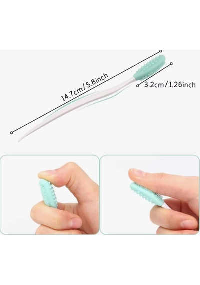 Buffer 2 Adet Dudak Burun Fırçası Peeling Etkili Gözenek Siyah Nokta Temizleyici Akne Giderici Çift Fırça