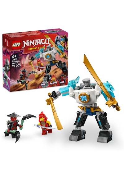 LEGO® NINJAGO® Zane’in Savaş Zırhı Mech’i 71827 - 6 Yaş ve Üzeri Çocuklar için 3 Minifigürlü Yaratıcı Oyuncak Yapım Seti (92 Parça)