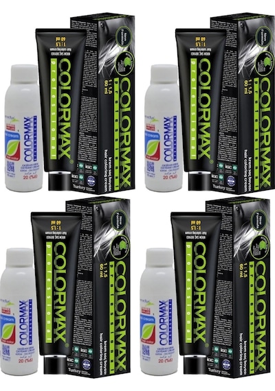 Colormax Sps118 Nouveau 2025/09.43 Tarçın Bakırı 60 Ml 4 Adet Saç Boyası + 4 Adet 90 Ml Oksidan Set