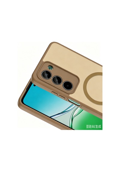 Redmi 15 Kılıf M-safe Şarj Özellikli Zore Babet Kapak - Kahverengi