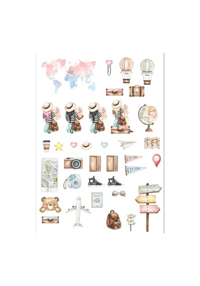 Seyahat Temalı Sticker Set
