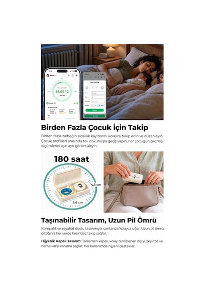 Ime-Dc Orkinos Feverguard Akıllı Sürekli Giyilebilir Ateş Ölçer Termometre