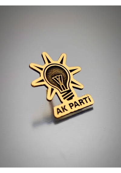 Ak Parti Dekope Kesim Yaka Rozeti Altın