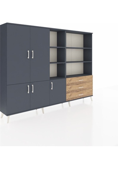 Arges Dolap 11 Raflı 3 Çekmeceli 5 Kapaklı 220x30x163 Antrasit-antrasit/çam Antrasıt/atlas Çam - Antrasıt Arges Dolap 11 Raflı 3 Çekmeceli 5 Kapaklı 220x30x163 Antrasit-antrasit/çam Antrasıt/atlas Çam - Antrasıt