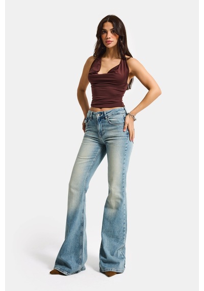 Itsbasic Kadın A.tint 4s6-32 Sln05 Mid Rise Flare Fit Orta Bel Esnek Kumaş Dnim Jean A.tınt