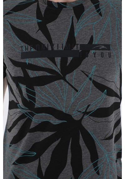 Maraton Sportswear Regular Erkek Bisiklet Yaka Kısa Kol Beach Siyah T-Shirt 20603-Siyah