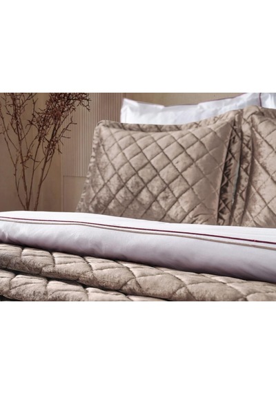 Doqu Home Luxury Yatak Örtüsü Imperial Çift Kişilik - Cappucino Krem