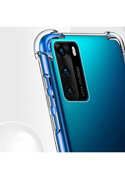 Huawei P40 Kılıf Şeffaf Nitro Anti Shock Kapak Renksiz